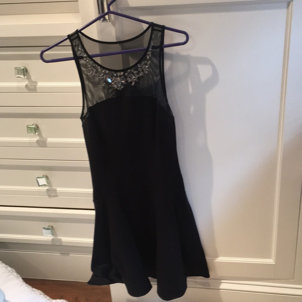 Black fit and flare dress